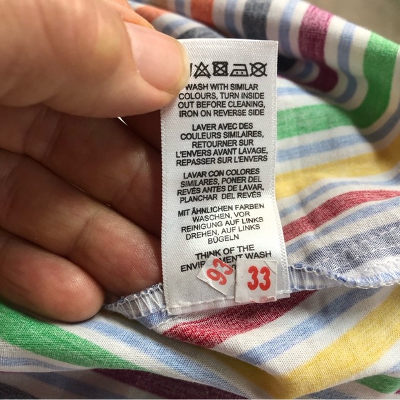 ASOS Women’s Dress One Shoulder Double Ruffle Stripe Multicolor Column - Picture 10 of 10